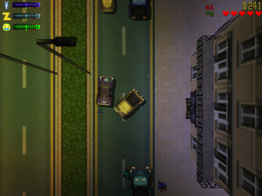 Auch in Grand Theft Auto II muss der Spieler Autos klauen, Gangmitglieder erledigen und mit Vollgas und ohne Rücksicht auf Verluste durch amerikanische Großstädte brettern. Was tut man nicht alles für eine Karriereals Gangster... gut, wenn die Schmutzarbe