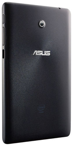 Auf der rechten Seite des Gehäuses sind beim ASUS Fonepad 7 (ME372CG) der Ein-/Aus-Schalter und die Lautstärkewippe untergebracht. Der kleine Schlitz darunter nimmt MicroSD-Speicherkarten auf.