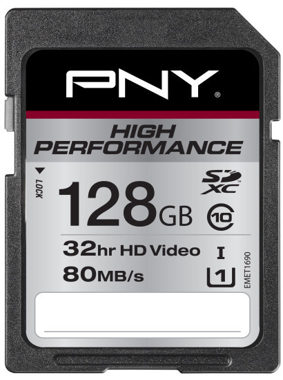 Die schnelle SD-Speicherkarte (Class 10) von PNY