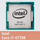 Intel Core i7-4770K: 4 CPU-Kerne mit 3500 MHz CPU-Takt, 84 Watt TDP, Straßenpreis: 395 Euro.