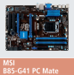 MSI B85-G41 PC Mate: 4 SATA-III-Anschlüsse, 4 USB-3.0-Ports (2 onboard, 2 optional), maximal 4 RAM-Module mit insgesamt 64 GByte, Straßenpreis: 70 Euro.