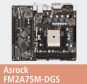 Asrock FM2A75M-DGS: 6 SATA-III-Anschlüsse, 4 USB-3.0-Ports (2 onboard, 2 optional), maximal 2 RAM-Module mit insgesamt 32 GByte, Straßenpreis: 55 Euro.