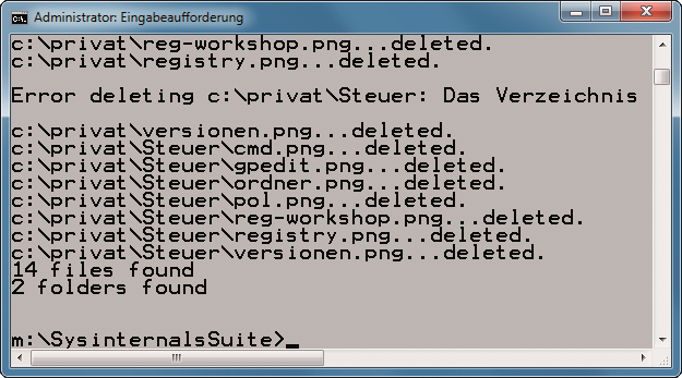 Sdelete: Sdelete steht für Secure Delete – zu Deutsch sicheres Löschen – und ist dafür gedacht, rückstandslos Dateien von der Festplatte zu putzen.