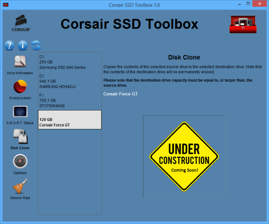 Corsair SSD Toolbox aktiviert Overprovision und entfernt zeitgesteuert Datenmüll.