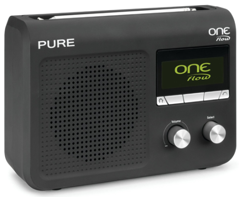 Das Pure One Flow empfängt Internet-, UKW- oder Digital-Radio (DAB+) und spielt Musik von NAS-Servern, mobilen Geräten und PCs.