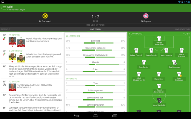  iLiga – Die Fussball App: Die Fußball-App zeigt die Spielergebnisse von über 100 Ligen.