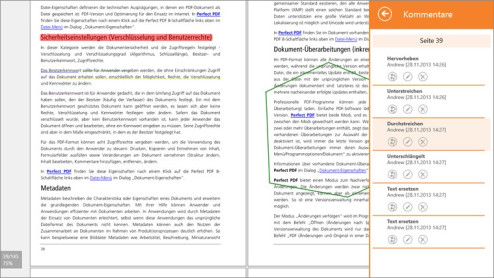 Perfect PDF: Kachel-App zur PDF-Bearbeitung in Windows 8