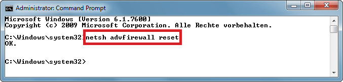 Tipp 23 – Firewall zurücksetzen: Wenn die Windows-Firewall Probleme bereitet,dann setzen Sie sie mit diesem Befehl zurück.