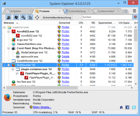 System Explorer liefert detaillierte Informationen zu Prozessen, installierten Treibern und Add-ons. Das Tool zeigt zudem die Netzwerkaktivität und die CPU-Auslastung Ihres PCs.