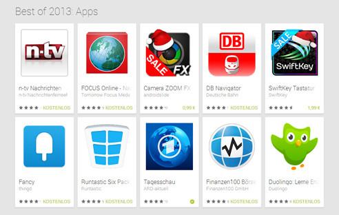 Google Play: Die Top-Apps des Jahres 2013