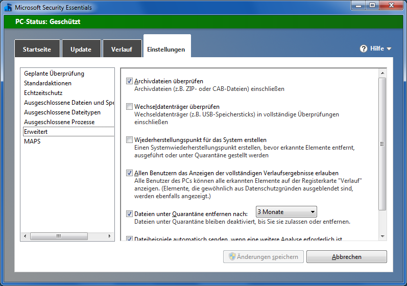 Microsoft stellt Anwendern mit XP, Vista oder Windows 7 mit Security Essentials ein kostenloses Antivirenprogramm zur Verfügung. Der Virenscanner bietet Echtzeitschutz und On-Demand-Scans.