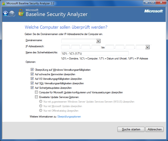 Der Baseline Security Analyzer entlarvt typische Fehleinstellungen auf Ihrem Windows-PC. Das kostenlose Tool testet Ihren Rechner zudem auf Sicherheitslücken wie schwache Passwörter oder fehlende Sicherheits-Updates.