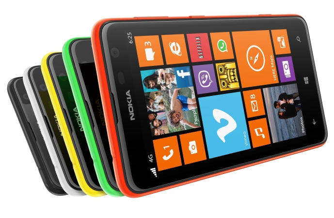 Auf dem Lumia 625 von Nokia kommt als Betriebssystem Windows Phone 8 zum Einsatz.