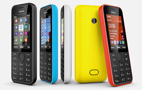 Ausgedient: Klassische Feature-Phones wie das Nokia 208 finden immer weniger Käufer.