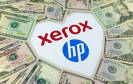Xerox-HP Logos mit Geld
