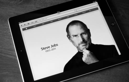 Steve Jobs auf dem iPad