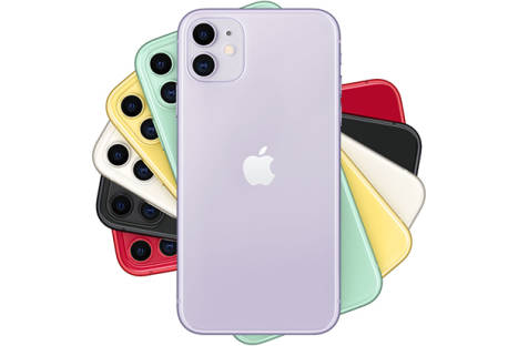 Abbildung mehrerer iPhones in verschiedenen Farben