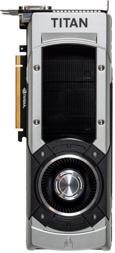 Asus GTX Titan Black: Die Grafikkarte arbeitet mit der brandneuen GeForce GTX Titan Black GPU und einem Boosttakt von 980 MHz.