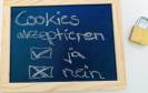 Schild mit Aufschrift Cookies akzeptieren - ja odet nein?