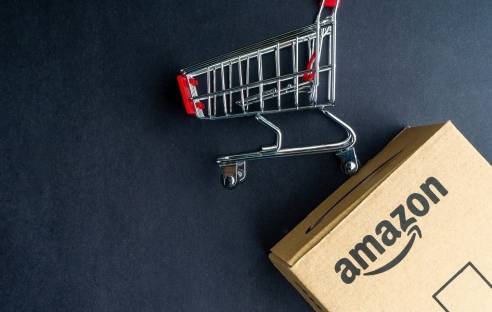 Amazon Prime Paket und Einkaufswagen