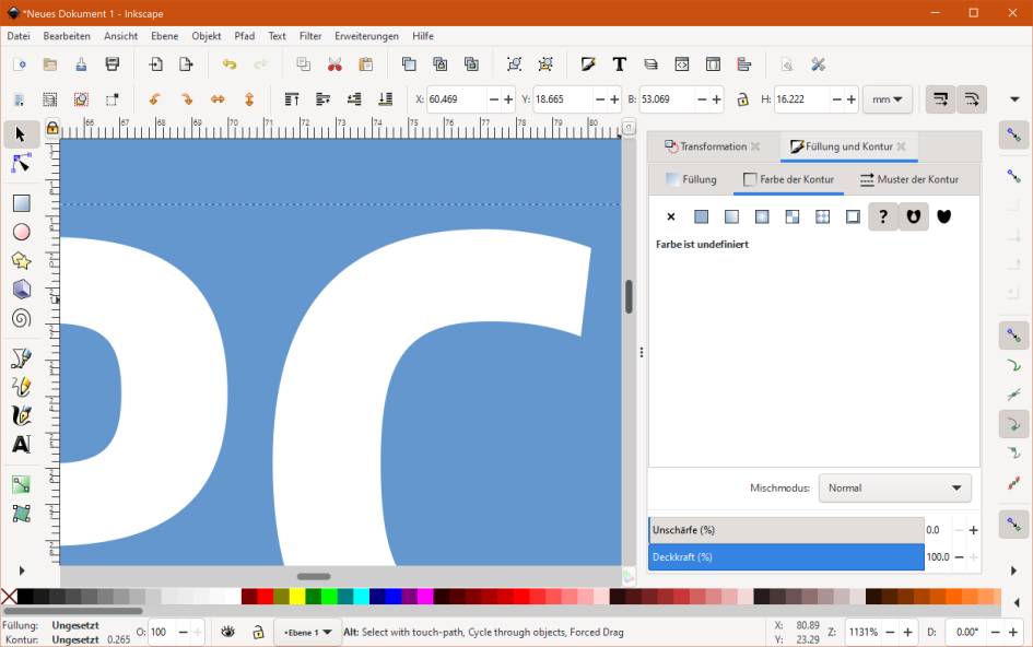 PCtipp-Schriftzug vergrössert in einer SVG-Datei in InkScape