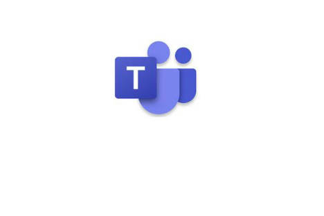 Violettes Microsoft-Teams-Logo auf weissem Hintergrund