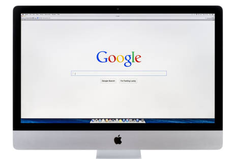 Google-Webseite auf einem Mac