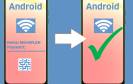 Zwei Android-Smartphones, eins teilt sein WLAN-Passwort