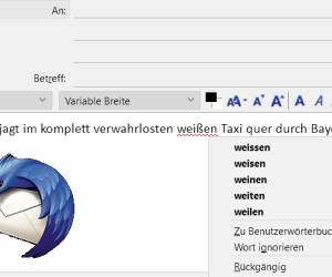 Thunderbird: Rechtschreibprüfung in Deutsch hinzufügen