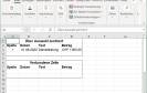 Excel-Tabellen mit Überschrift, einmal mit und einmal ohne verbundene Zellen