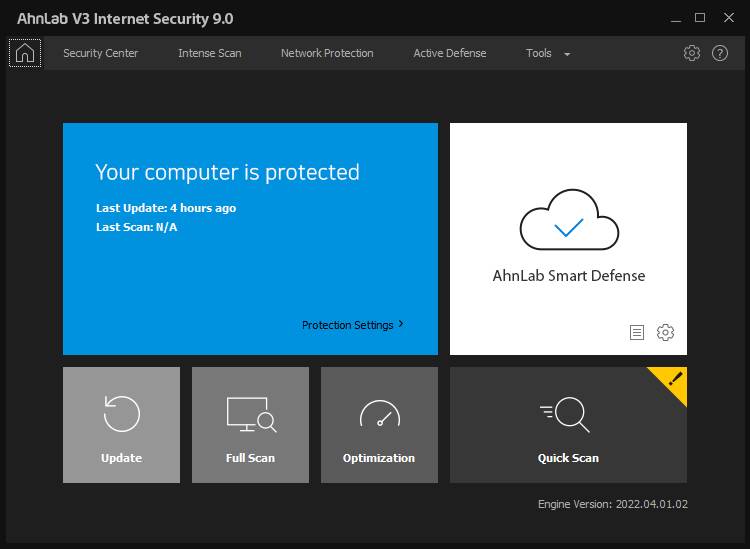 Screenshot AhnLab V3 Internet Security