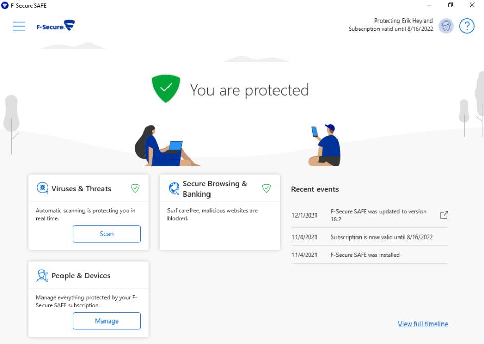 Screenshot F-Secure SAFE