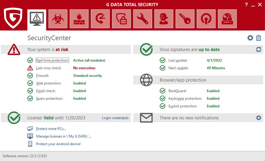 Screenshot GData Total Security