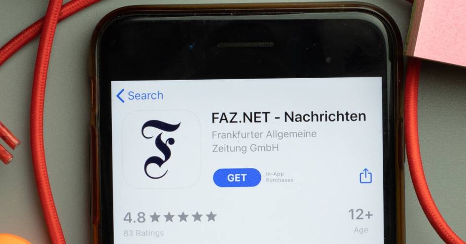 FAZ App auf Smartphone