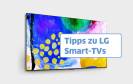 Ein LG-Fernseher und der Text: Tipps zu LG-Smart-TVs