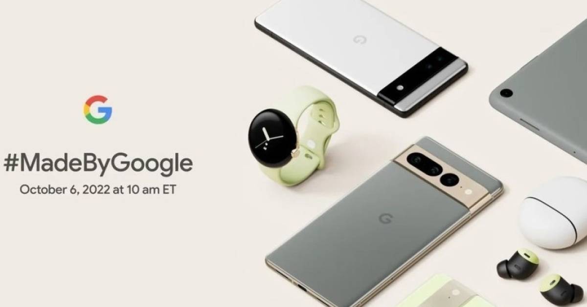Google toont twee smartphones plus een pixelwatch en een tablet