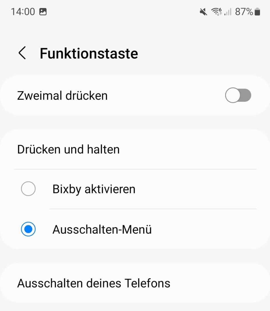 Android-Screenshot mit Option "Zweimal drücken"