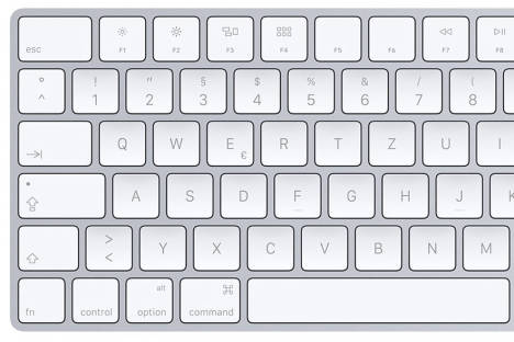 Ein Auschnitt von einer Apple-Tastatur
