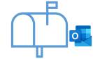 Ein Mailbox-Symbol und das Outlook-Logo