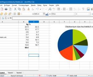 LibreOffice Calc: Diagrammfarben manuell oder aus Tabelle zuweisen