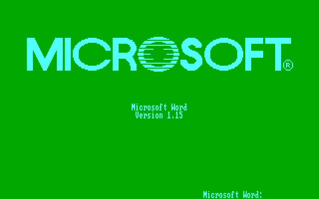 Microsoft Word 1 for MS-DOS (1984)