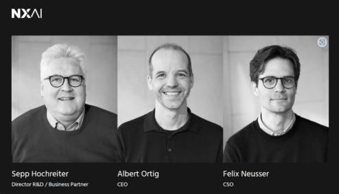 NXAI Gründer: Felix Neusser, Univ.-Prof. Dr. Sepp Hochreiter, Albert Ortig (v.l.n.r.)
