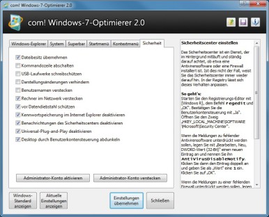 Windows-7-Optimierer 2.0