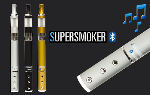 Supersmoker Bluetooth ist die erste E-Zigarette, die per Bluetooth anrufen und angerufen werden kann. Zudem spielt der Nikotin-„Dampfer“ Musik vom Smartphone ab.