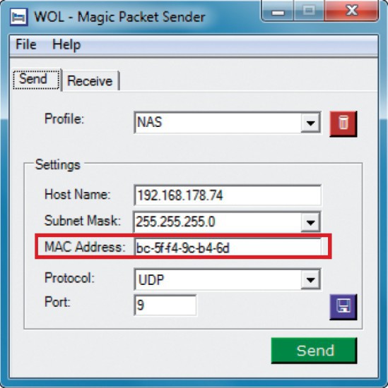 MAC-Adresse: Manchmal brauchen Sie neben der IP-Adresse auch die MAC-Adresse eines Geräts, zum Beispiel wenn Sie das NAS über das Heimnetz einschalten möchten.