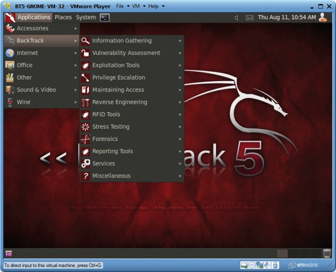 Vmware Player: Hier läuft Backtrack in einer virtuellen Umgebung (Bild 4).