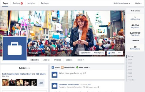 Die Optik von Unternehmensseiten auf Facebook wird schnittiger, damit die Nutzer auf den Markenseiten schneller fündig werden. Am 24. März 2014 stellt Facebook das Design weltweit um.