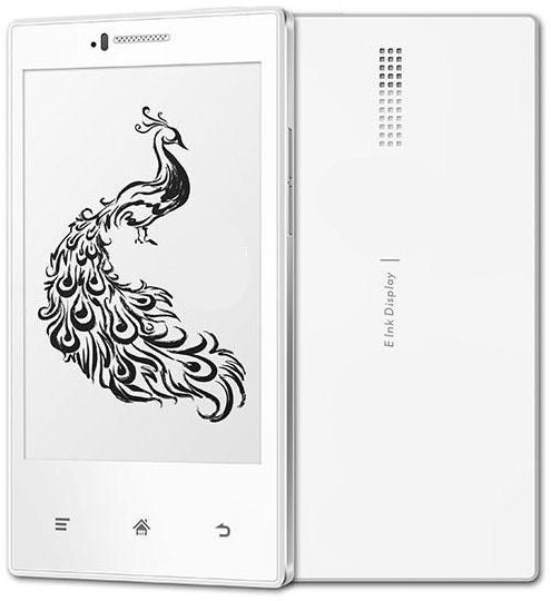 E‐ink Phone Reader E43: Ab April 2014 soll der bereits 2012 vorgestellte E-Book-Reader mit Smartphone-Funktionen zum Preis von 149 Euro erhältlich sein.