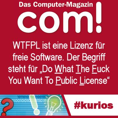 WTFPL - Banlu Kemiyatorn veröffentlichte im März 2000 die erste Version dieser Lizenz und WTFPL Version 2 wird von der Free Software Foundation sogar als GPL-kompatible Lizenz für freie Software anerkannt.