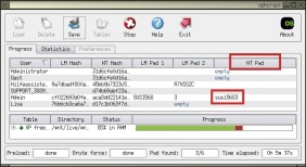 Ophcrack Live-CD 2.1.0: Das Tool entschlüsselt in wenigen Minuten vergessene Windows-Kennwörter und zeigt sie in der Spalte „NT Pwd“ an. Ophcrack unterstützt Windows XP und Vista, aber kein 7 (Bild 8).